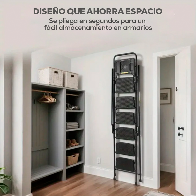 [Promo] Escalera Evolut 100% Antideslizante + Bolsa de Herramientas 3 en 1 de Cuero